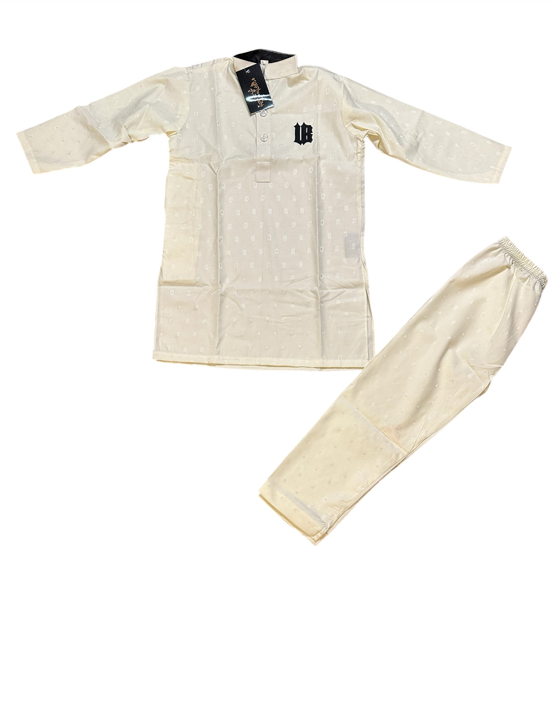 UnBothered Shabaab Khameez & Pants. Boys Size 4-5 Cream