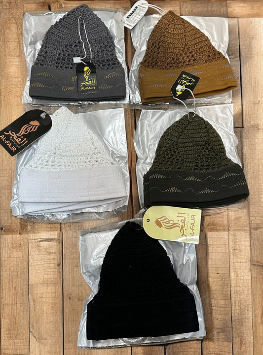 5Pack ( Al Fajr) Thick Band Kufi’s