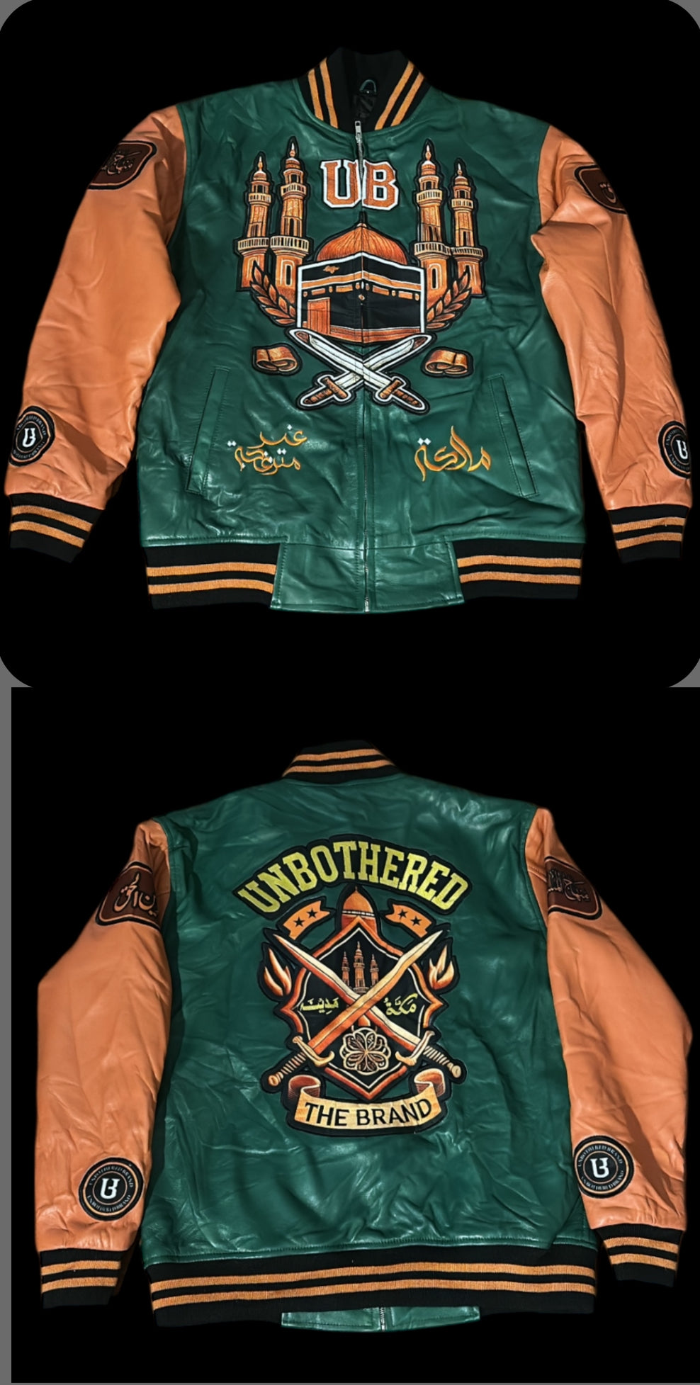 UnBothered The Brand Leather Varsity Jacket