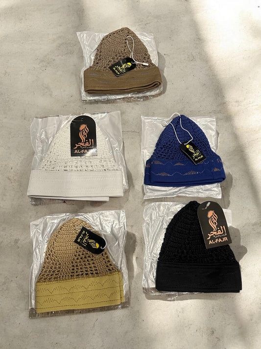 5 Pack ( Al Fajr) Thick Band Kufi’s