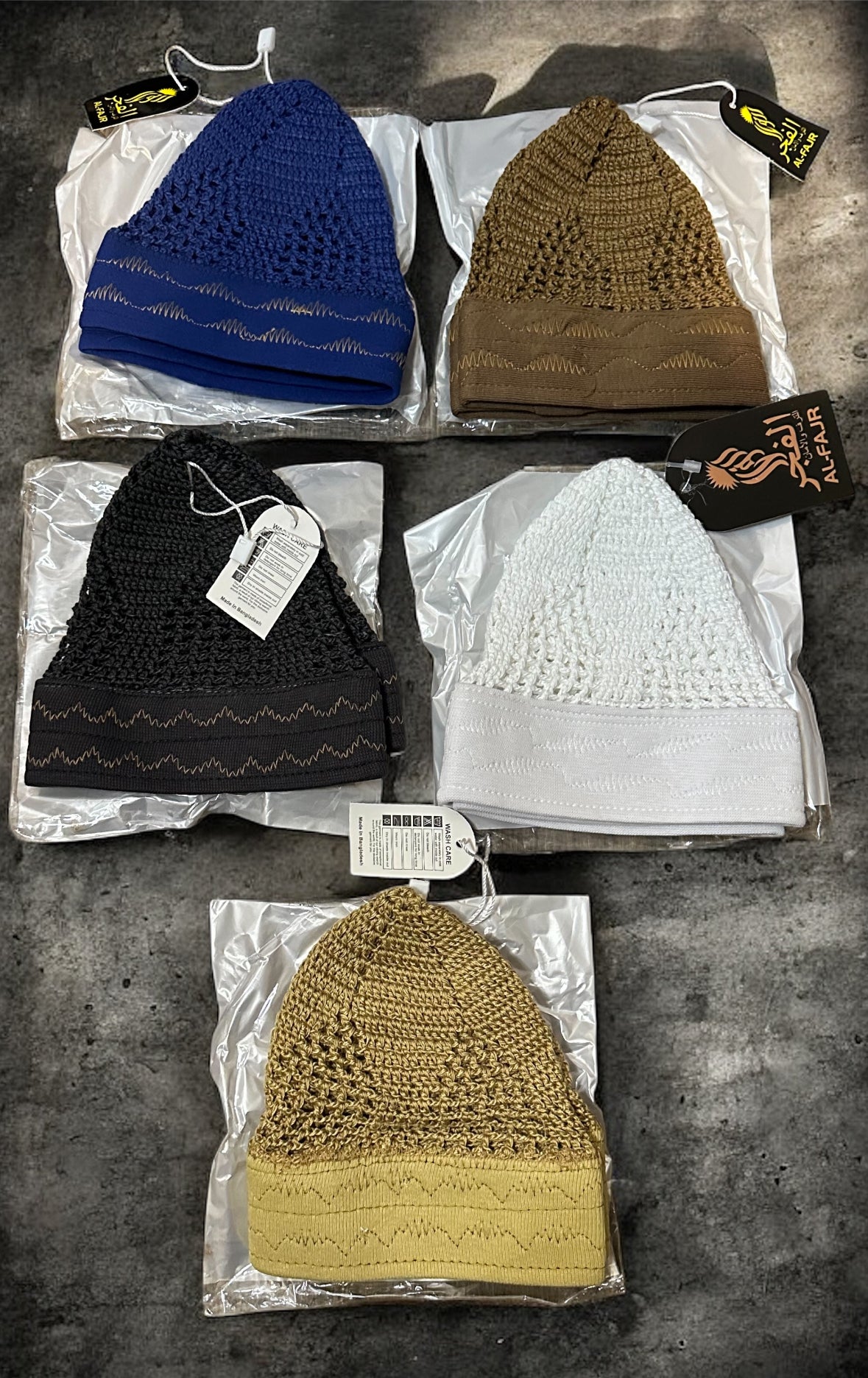 5Pack ( Al Fajr) Thick Band Kufi’s