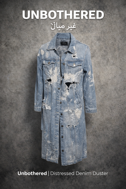 Unbothered | Distressed Denim 
jacket